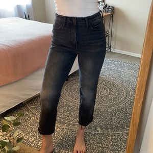 High rise straight leg jeans